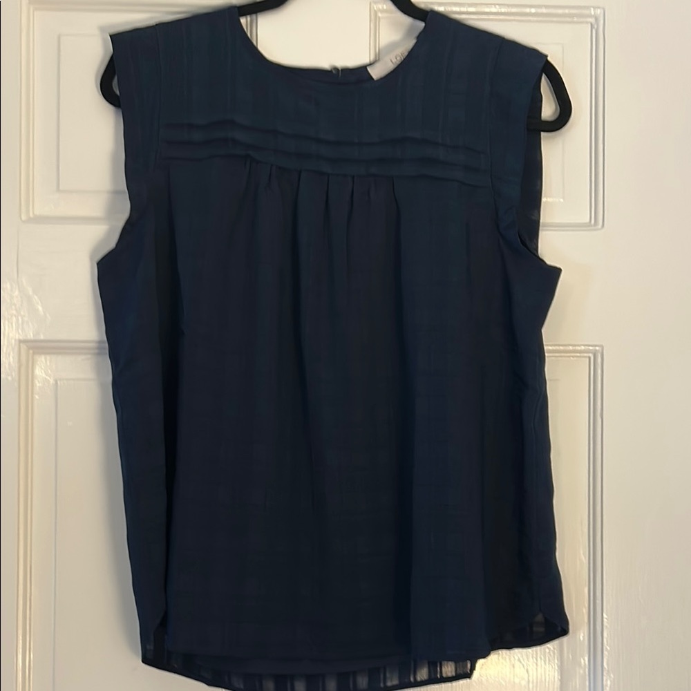 LOFT Women's Navy Sleeveless Top